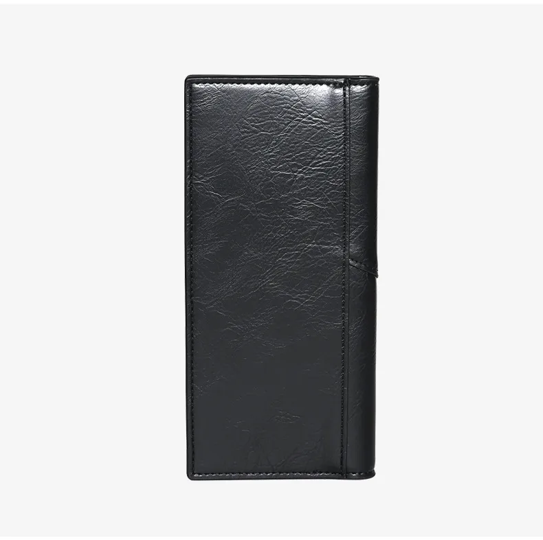 Men's Retro Long Slim Wallet Large Capacity Fashion Polyester Lining Material PU Leather Ultra Light Multifunctional Suit Bag display picture 9