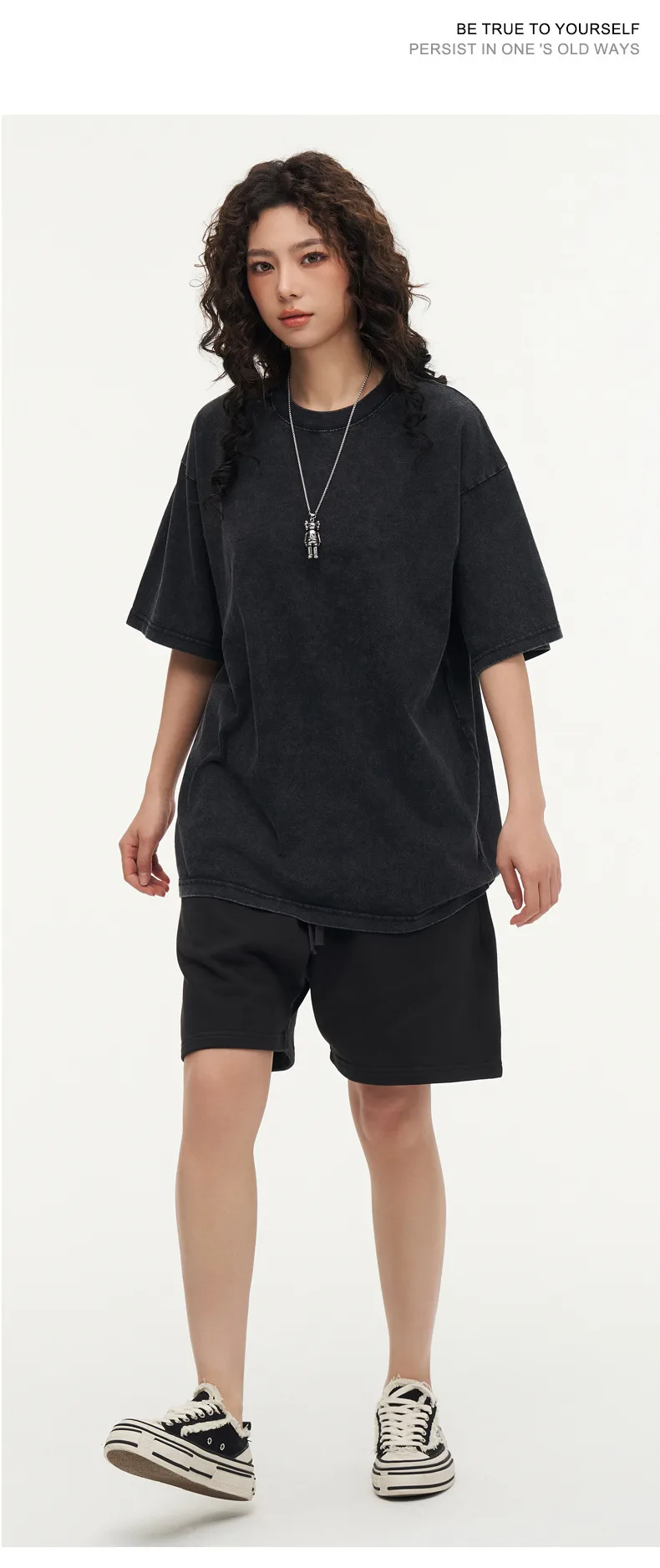 Men's Washed Cotton Short Sleeve T-shirt Loose Cultural Shirt American Style Half Sleeve Snowflake Wax Dyeing Pure Cotton T-shirt display picture 7