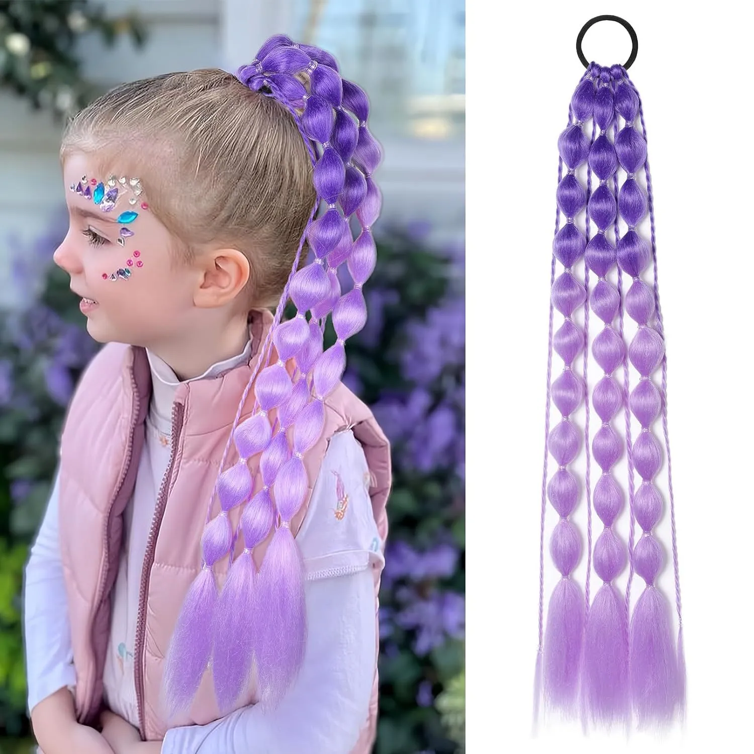 Handmade Knitting Lantern Bubble Braid Wig For Men And Women High Temperature Silk Material display picture 7