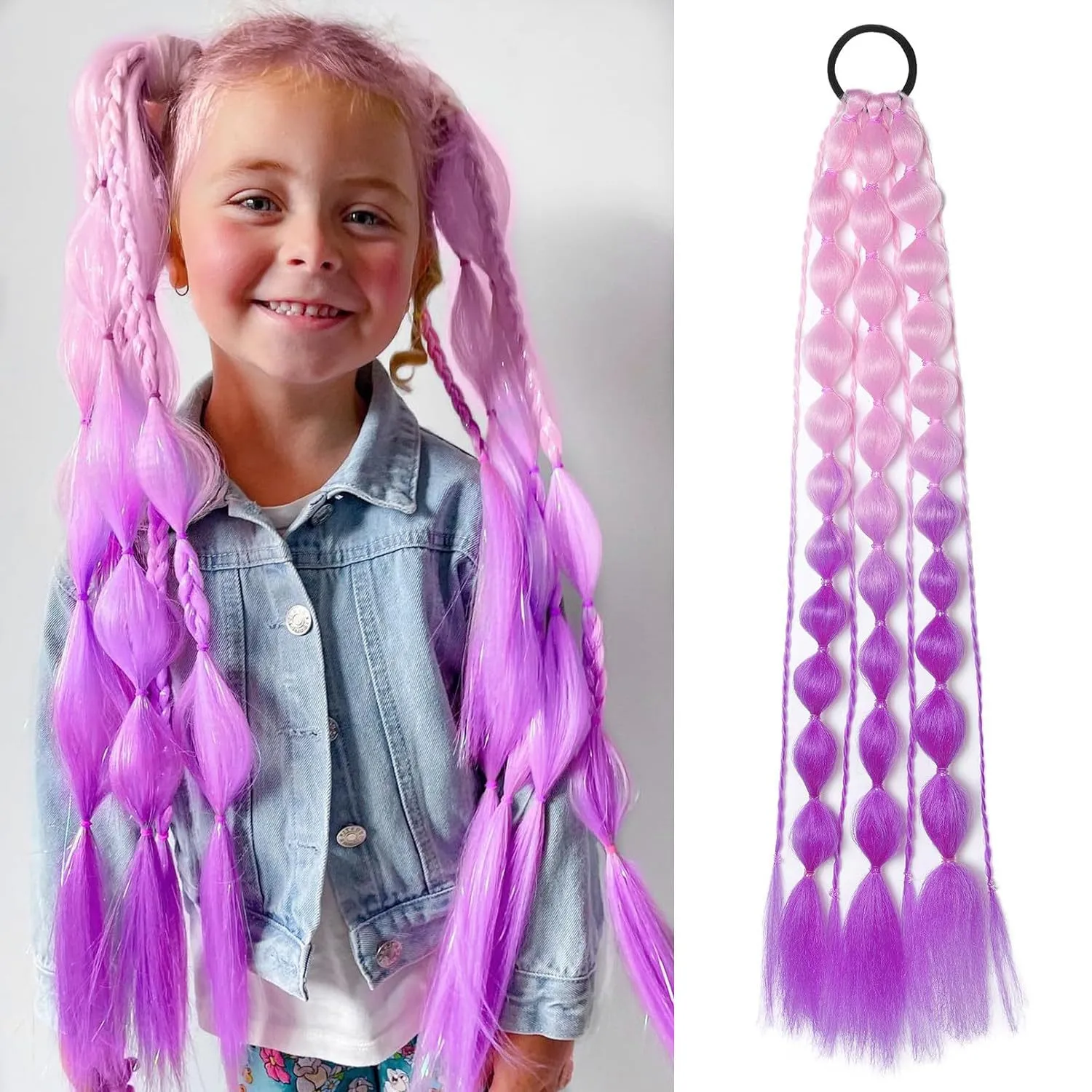 Handmade Knitting Lantern Bubble Braid Wig For Men And Women High Temperature Silk Material display picture 11