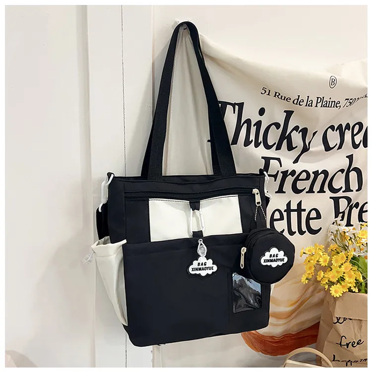 Fashion Style Large Capacity Handbag Summer Trendy Crossbody Shoulder Bag Ladies Students With Nylon Material Zipper Closure display picture 6