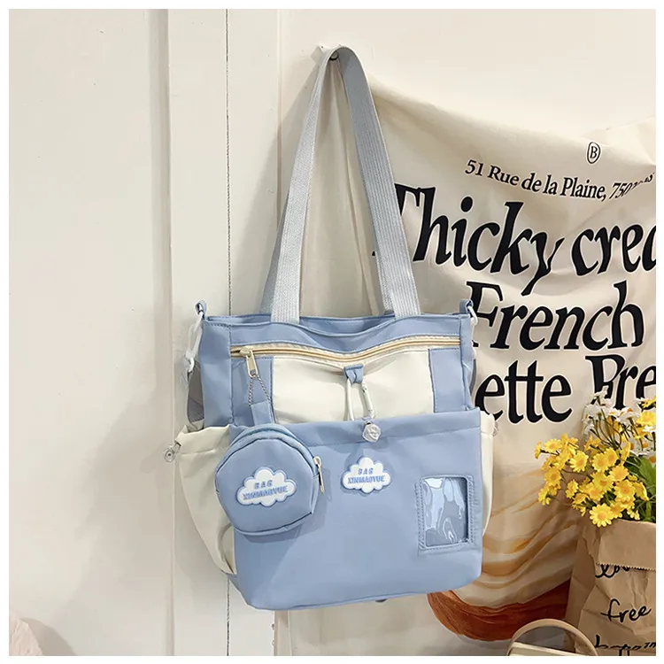 Fashion Style Large Capacity Handbag Summer Trendy Crossbody Shoulder Bag Ladies Students With Nylon Material Zipper Closure display picture 8