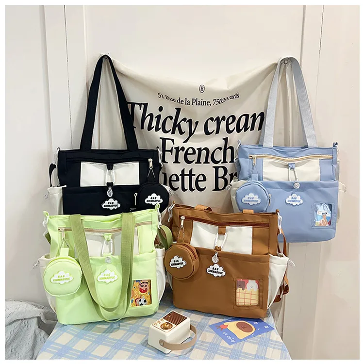 Fashion Style Large Capacity Handbag Summer Trendy Crossbody Shoulder Bag Ladies Students With Nylon Material Zipper Closure display picture 9