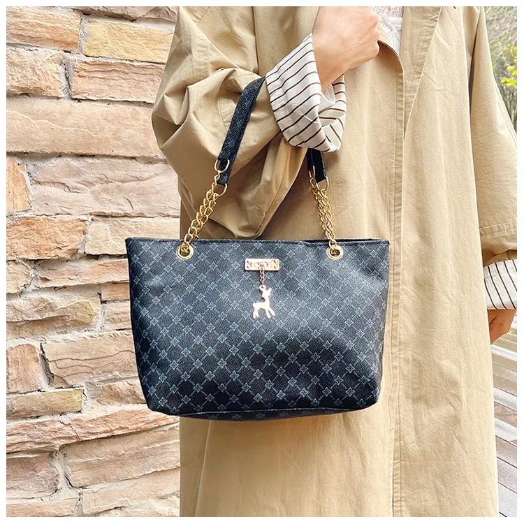 Fashion Large Capacity Women's Shoulder Bag Retro Commuter Hand-Carrying Bag Fashion Polyester Inner Material Square Zipper Closure display picture 1