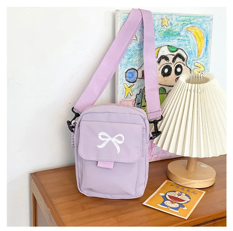 Cute Bow Tie Student Commuter Single-shoulder Bag, Soft And Girly Forest-style Small Crossbody Bag display picture 26