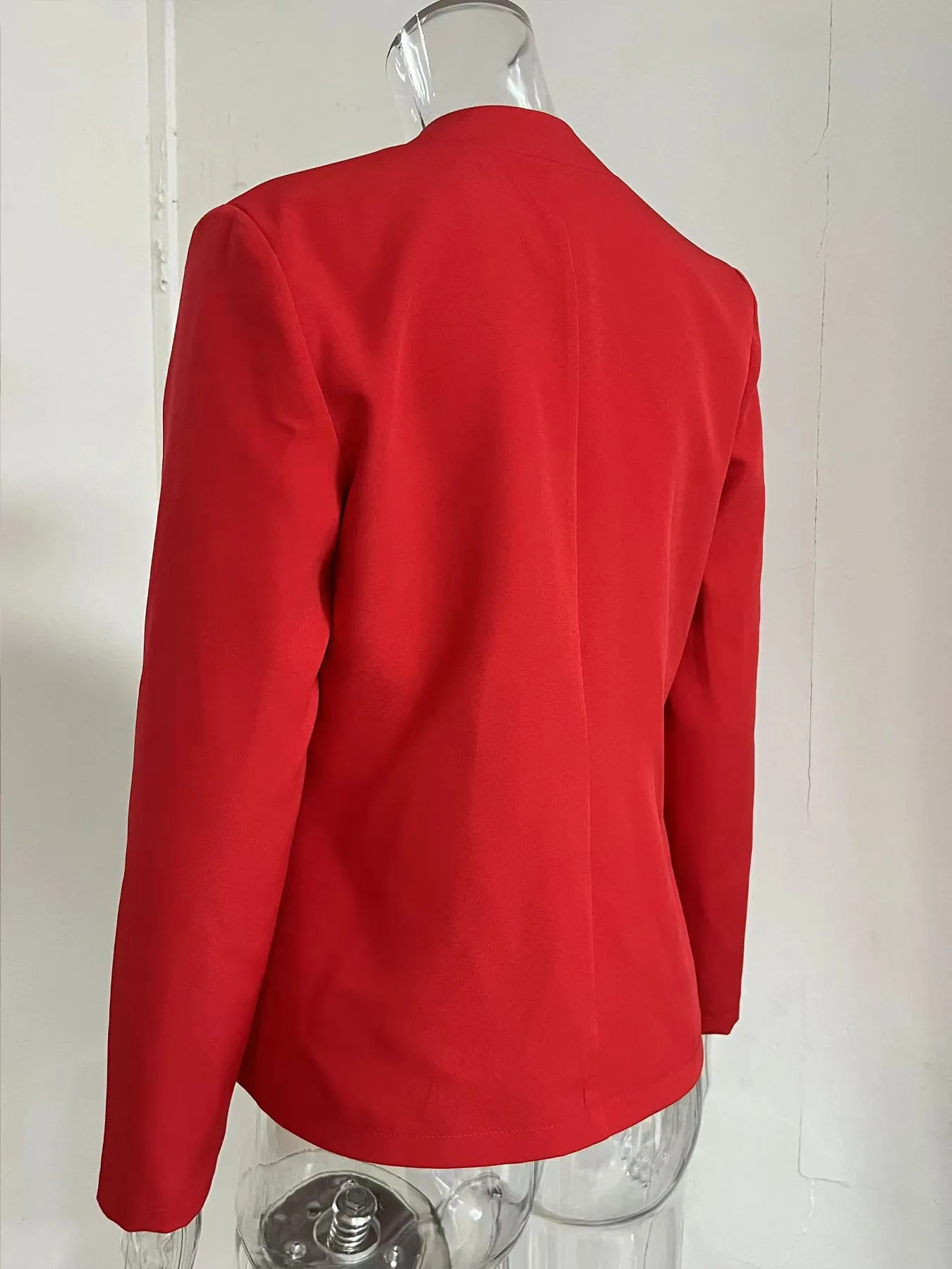 Casual Loose Design Solid Color Long-Sleeve Zipper Fall/Winter Jacket Women's Business Outfit Top Four-Way Stretch Fabric Polyester Nylon display picture 4