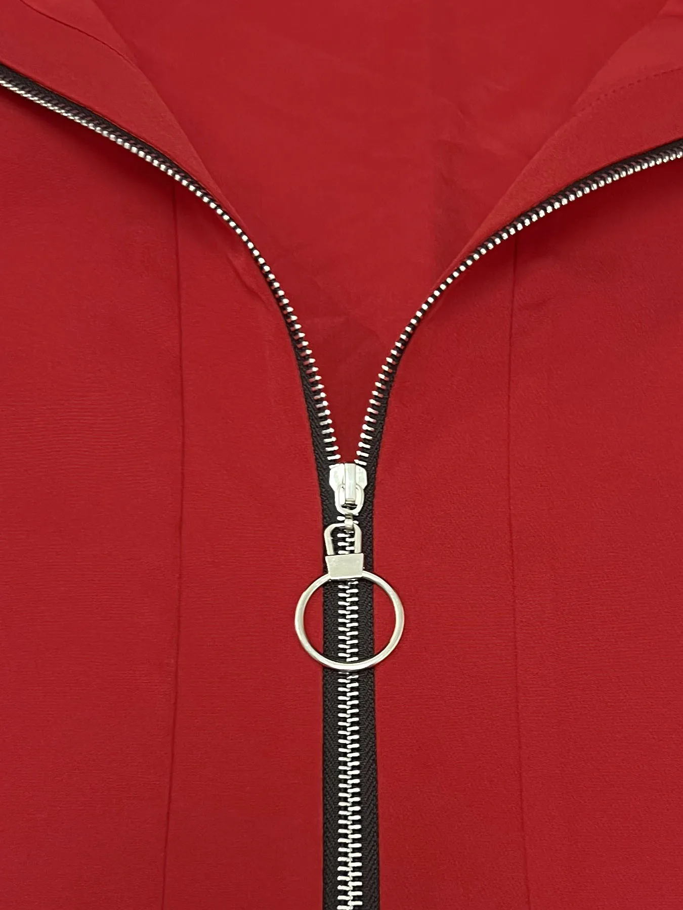 Casual Loose Design Solid Color Long-Sleeve Zipper Fall/Winter Jacket Women's Business Outfit Top Four-Way Stretch Fabric Polyester Nylon display picture 10