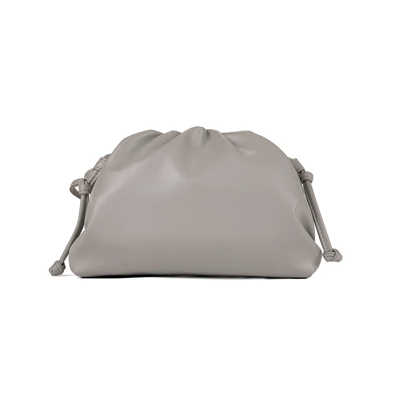 Cloud-Shaped Handbag Women's Fashion All-Match Clipped Button-Style Crossbody Bag Small Size Dumpling-Shaped Pu Material Shoulder Belt display picture 18