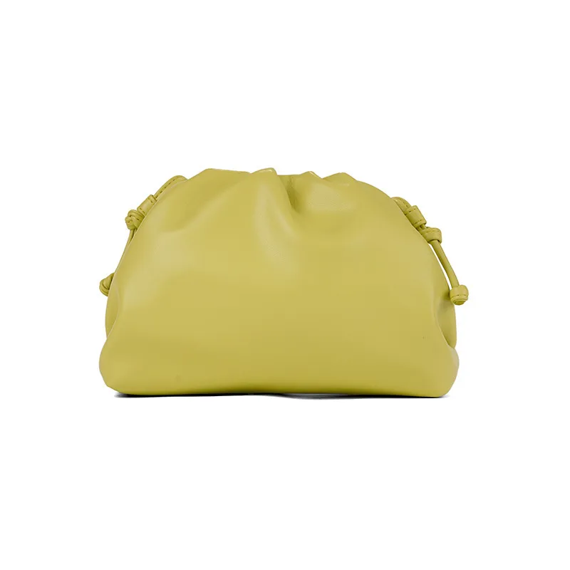 Cloud-Shaped Handbag Women's Fashion All-Match Clipped Button-Style Crossbody Bag Small Size Dumpling-Shaped Pu Material Shoulder Belt display picture 20