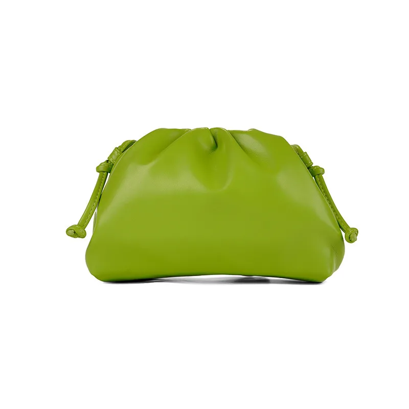 Cloud-Shaped Handbag Women's Fashion All-Match Clipped Button-Style Crossbody Bag Small Size Dumpling-Shaped Pu Material Shoulder Belt display picture 21