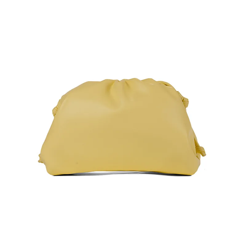 Cloud-Shaped Handbag Women's Fashion All-Match Clipped Button-Style Crossbody Bag Small Size Dumpling-Shaped Pu Material Shoulder Belt display picture 23
