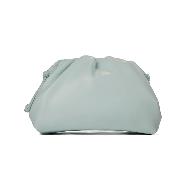 Cloud-Shaped Handbag Women's Fashion All-Match Clipped Button-Style Crossbody Bag Small Size Dumpling-Shaped Pu Material Shoulder Belt display picture 25