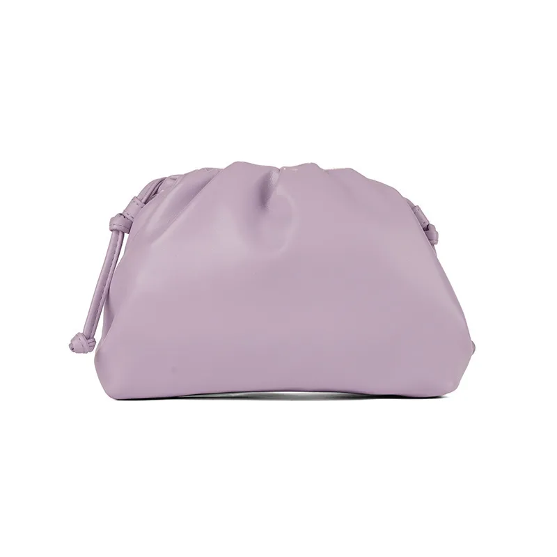 Cloud-Shaped Handbag Women's Fashion All-Match Clipped Button-Style Crossbody Bag Small Size Dumpling-Shaped Pu Material Shoulder Belt display picture 26