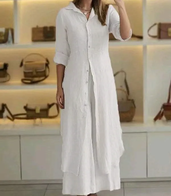 New Solid Color Stand Collar Dress Suit, Elegant Simple Loose Fashion Long Shirt display picture 4
