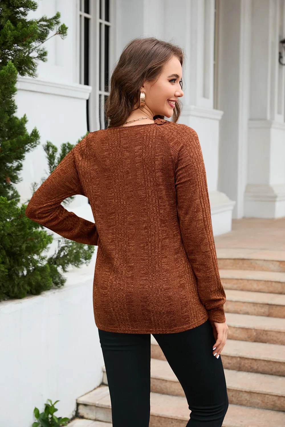 Casual And Lightweight Long Sleeve Crew Neck Pullover Sweater Autumn And Winter Women's T-shirt Sweet Fresh Style Comfortable Polyester display picture 6