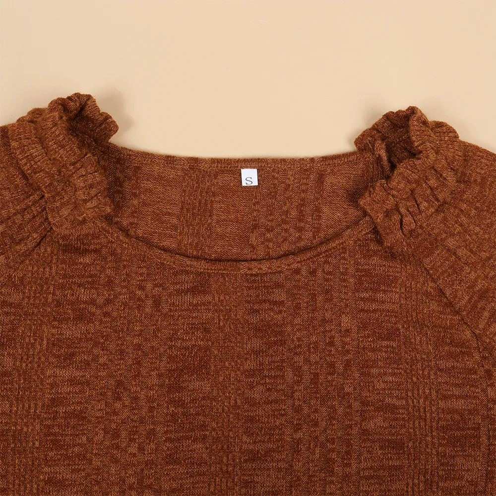Casual And Lightweight Long Sleeve Crew Neck Pullover Sweater Autumn And Winter Women's T-shirt Sweet Fresh Style Comfortable Polyester display picture 7