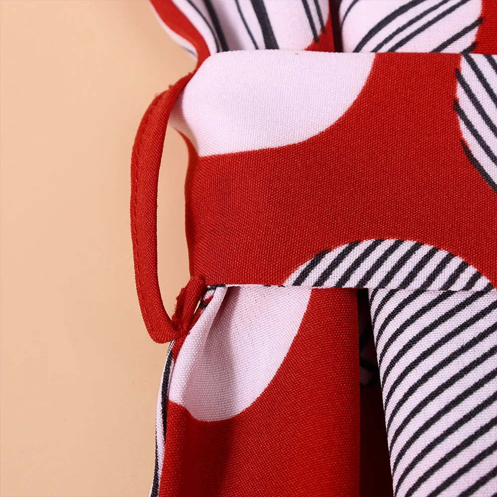 Retro Dots Printed Waist-Controlled Summer New Dress Party Print Clothing Retro Style Fresh Sweet Knee-Length A- Line Skirt display picture 10