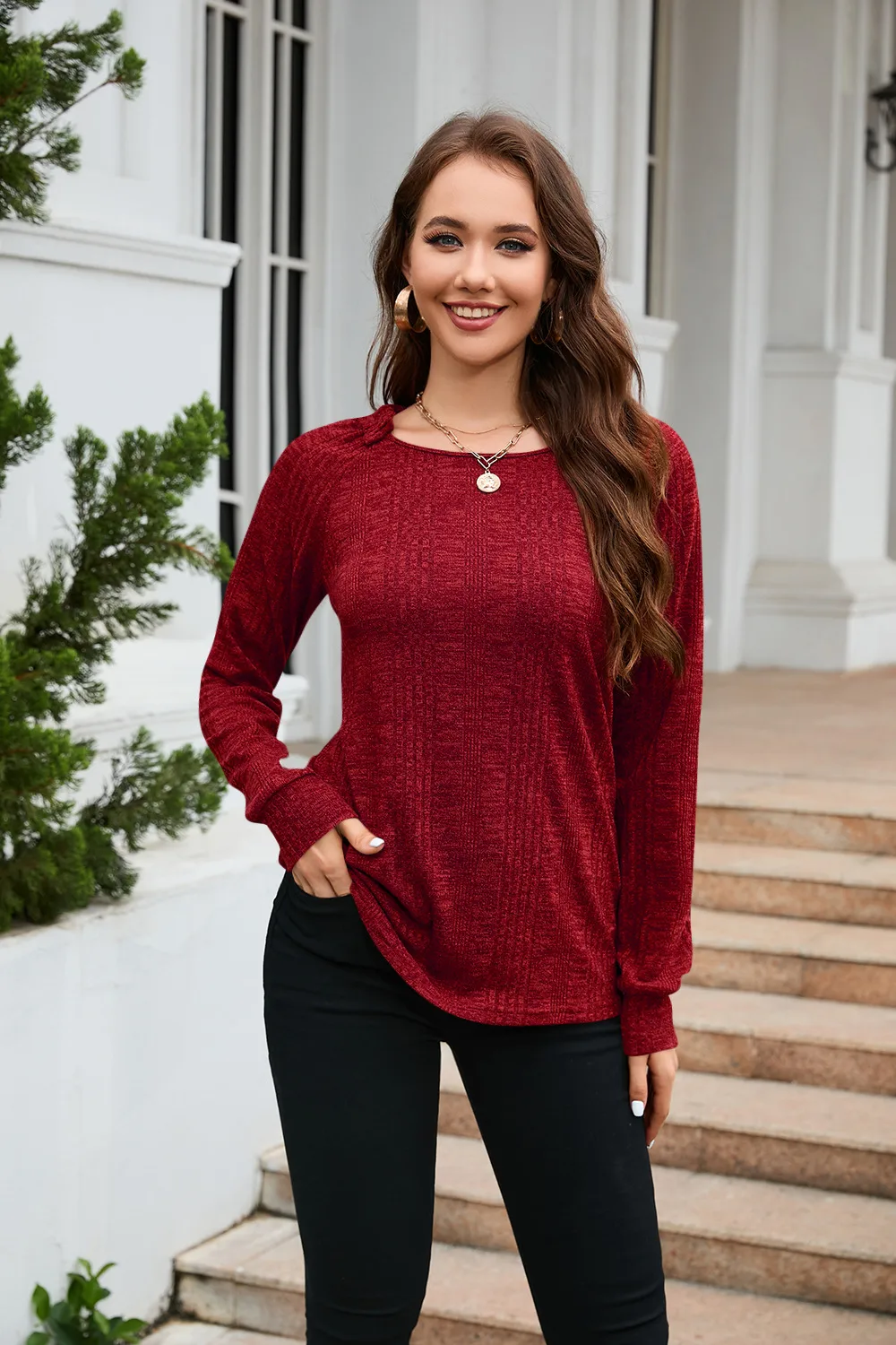 Casual And Lightweight Long Sleeve Crew Neck Pullover Sweater Autumn And Winter Women's T-shirt Sweet Fresh Style Comfortable Polyester display picture 24