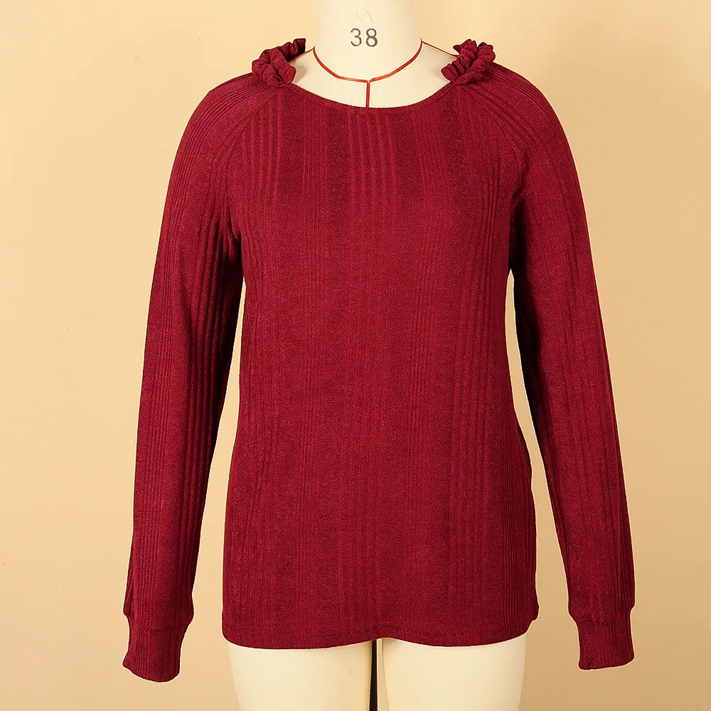 Casual And Lightweight Long Sleeve Crew Neck Pullover Sweater Autumn And Winter Women's T-shirt Sweet Fresh Style Comfortable Polyester display picture 27