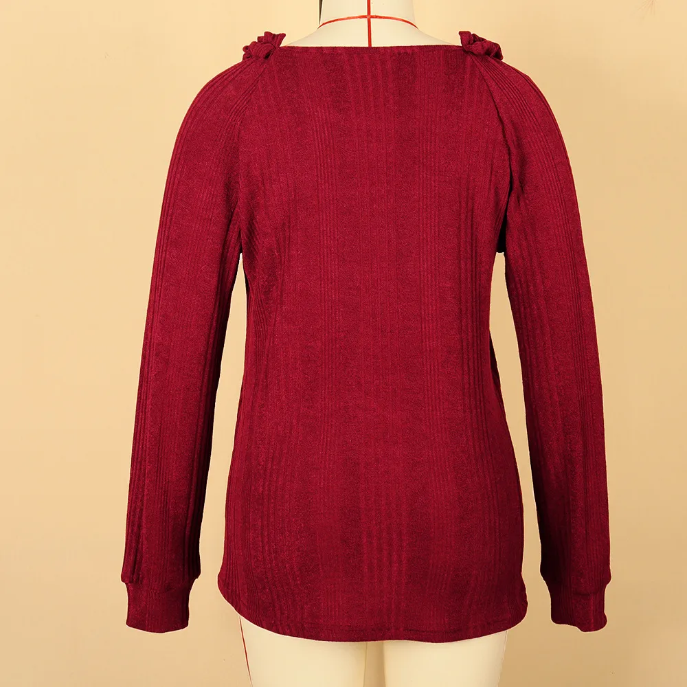 Casual And Lightweight Long Sleeve Crew Neck Pullover Sweater Autumn And Winter Women's T-shirt Sweet Fresh Style Comfortable Polyester display picture 28