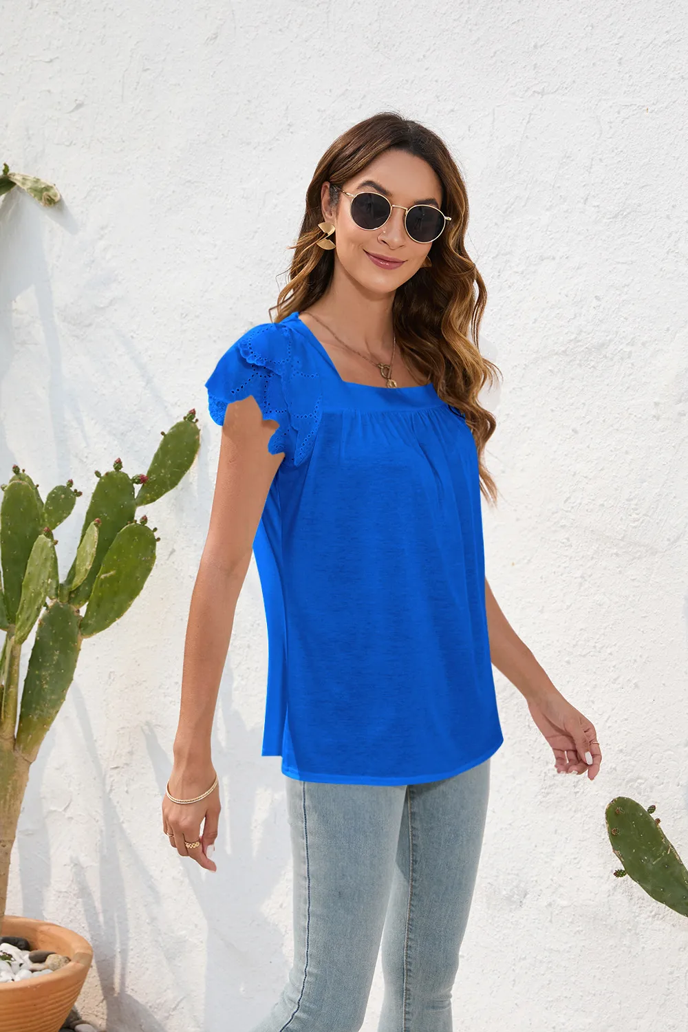 Spring And Summer Loose Casual Women's T-shirt Round Neck Short Sleeve Commuter Solid Color Top Street Style Senior Street Fashion display picture 4