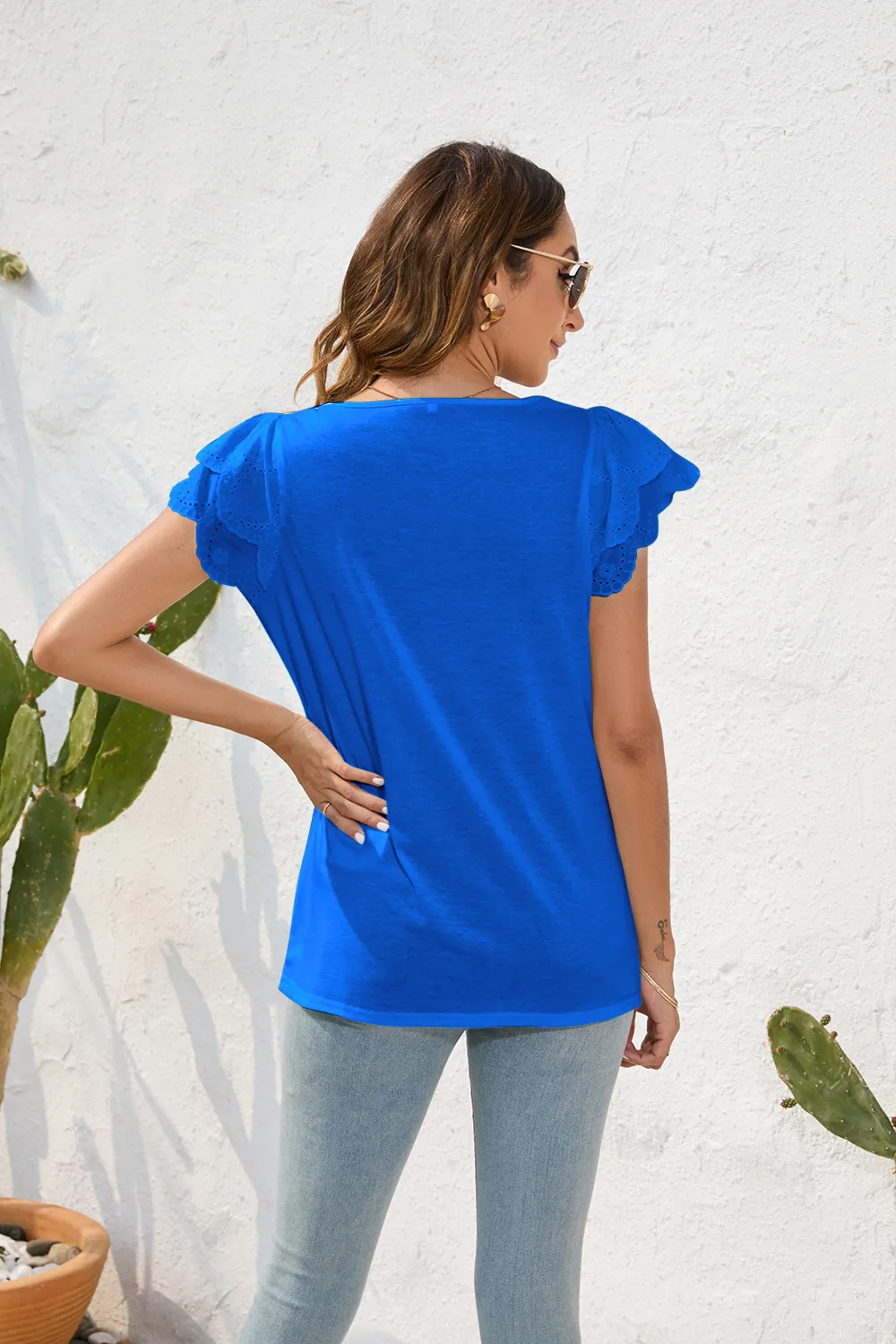 Spring And Summer Loose Casual Women's T-shirt Round Neck Short Sleeve Commuter Solid Color Top Street Style Senior Street Fashion display picture 6