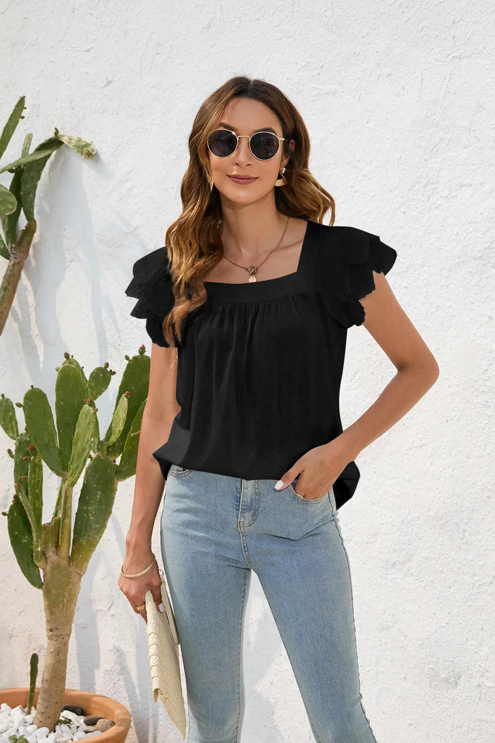 Spring And Summer Loose Casual Women's T-shirt Round Neck Short Sleeve Commuter Solid Color Top Street Style Senior Street Fashion display picture 14
