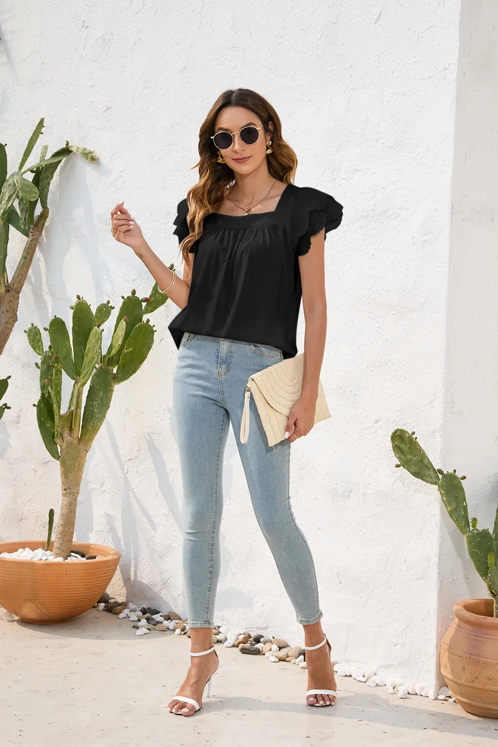 Spring And Summer Loose Casual Women's T-shirt Round Neck Short Sleeve Commuter Solid Color Top Street Style Senior Street Fashion display picture 15