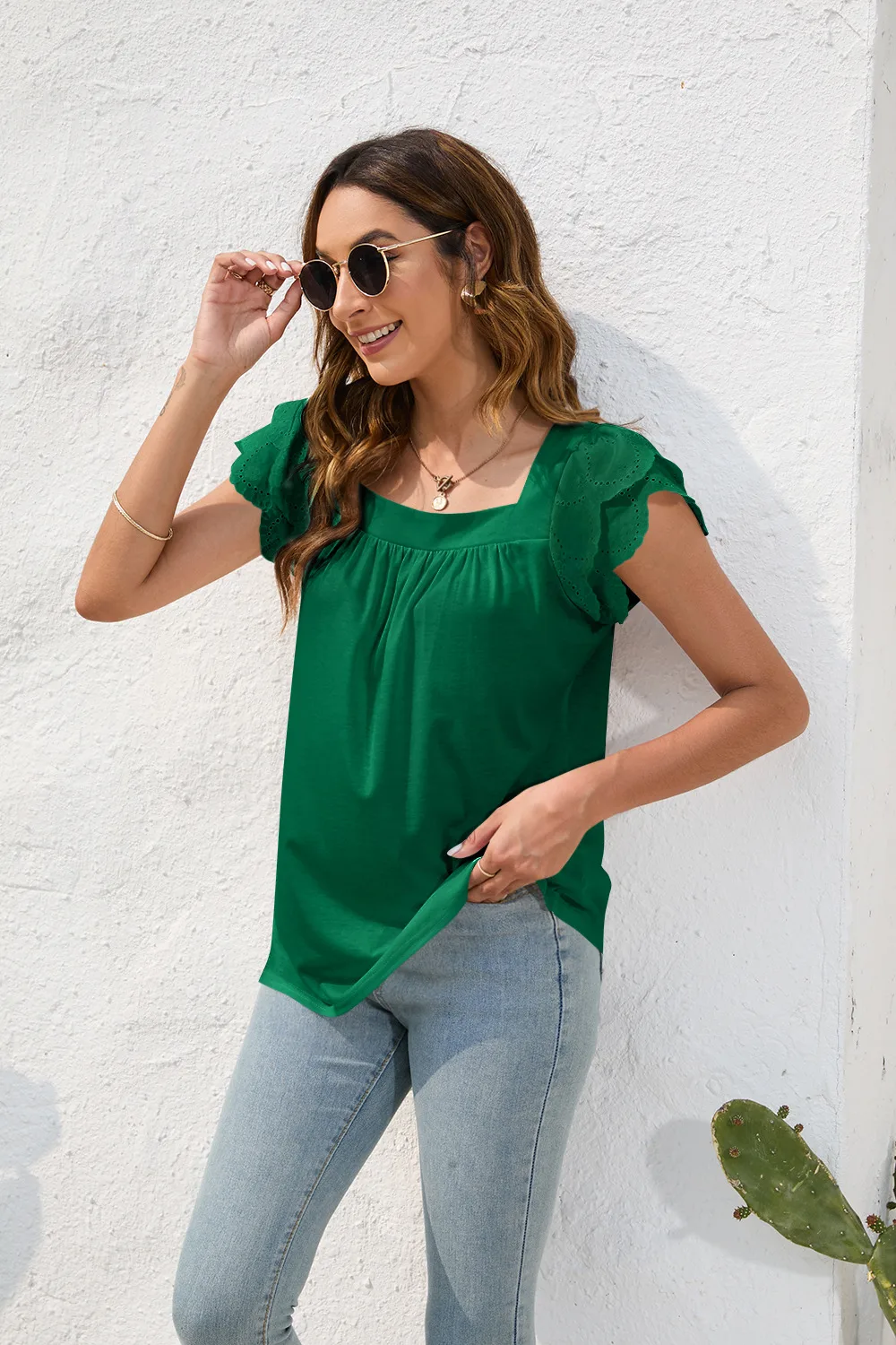 Spring And Summer Loose Casual Women's T-shirt Round Neck Short Sleeve Commuter Solid Color Top Street Style Senior Street Fashion display picture 17