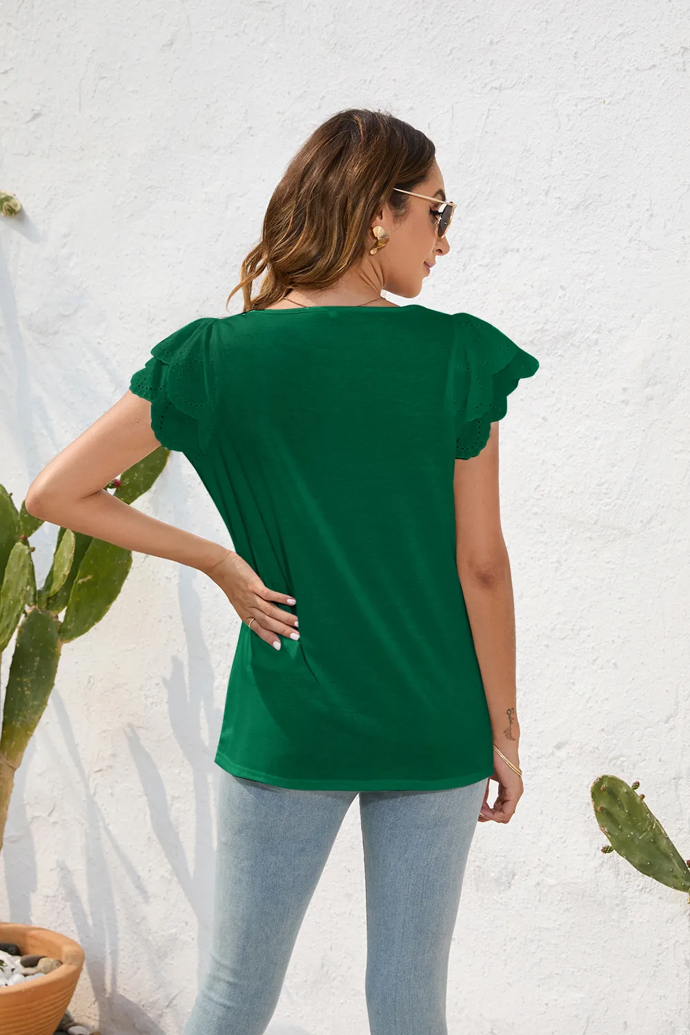 Spring And Summer Loose Casual Women's T-shirt Round Neck Short Sleeve Commuter Solid Color Top Street Style Senior Street Fashion display picture 21