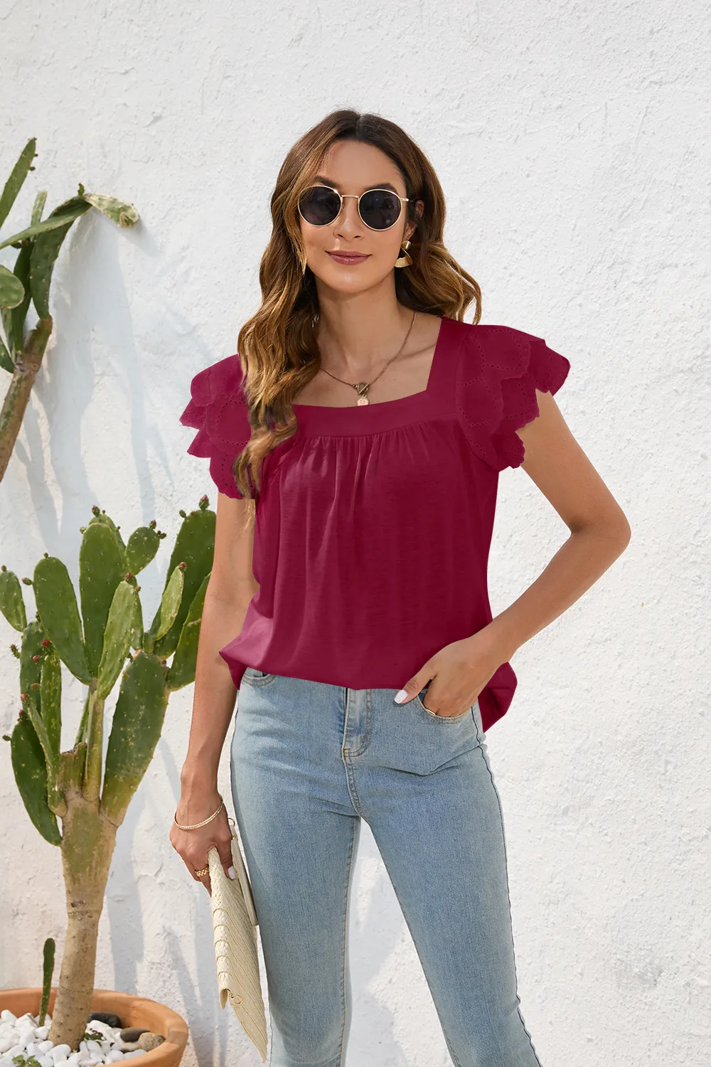 Spring And Summer Loose Casual Women's T-shirt Round Neck Short Sleeve Commuter Solid Color Top Street Style Senior Street Fashion display picture 24