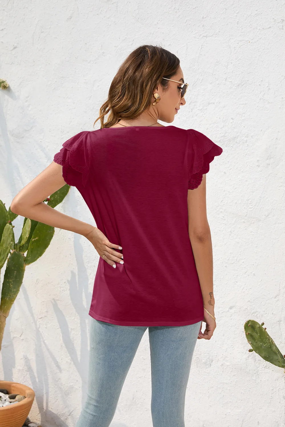 Spring And Summer Loose Casual Women's T-shirt Round Neck Short Sleeve Commuter Solid Color Top Street Style Senior Street Fashion display picture 26
