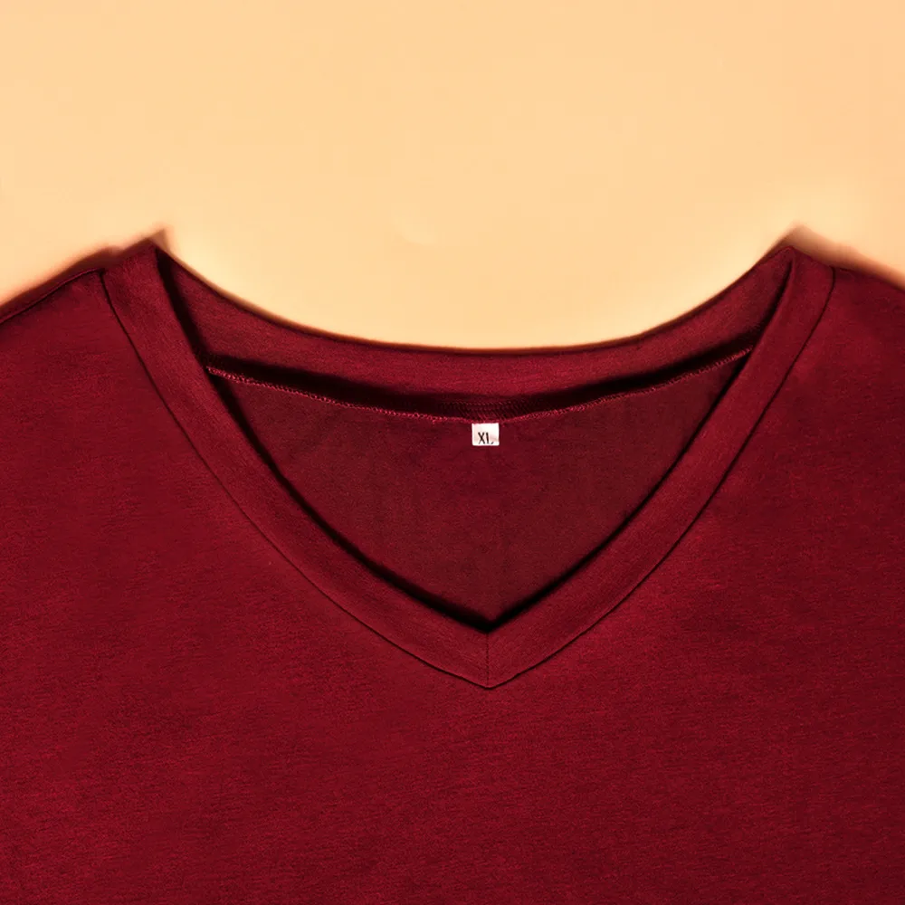 Fashion Style Women's T-shirt Pure Color Mesh Short Sleeve V-neck Puff Sleeve Mid-Length Cotton Street Fashion Tops display picture 12