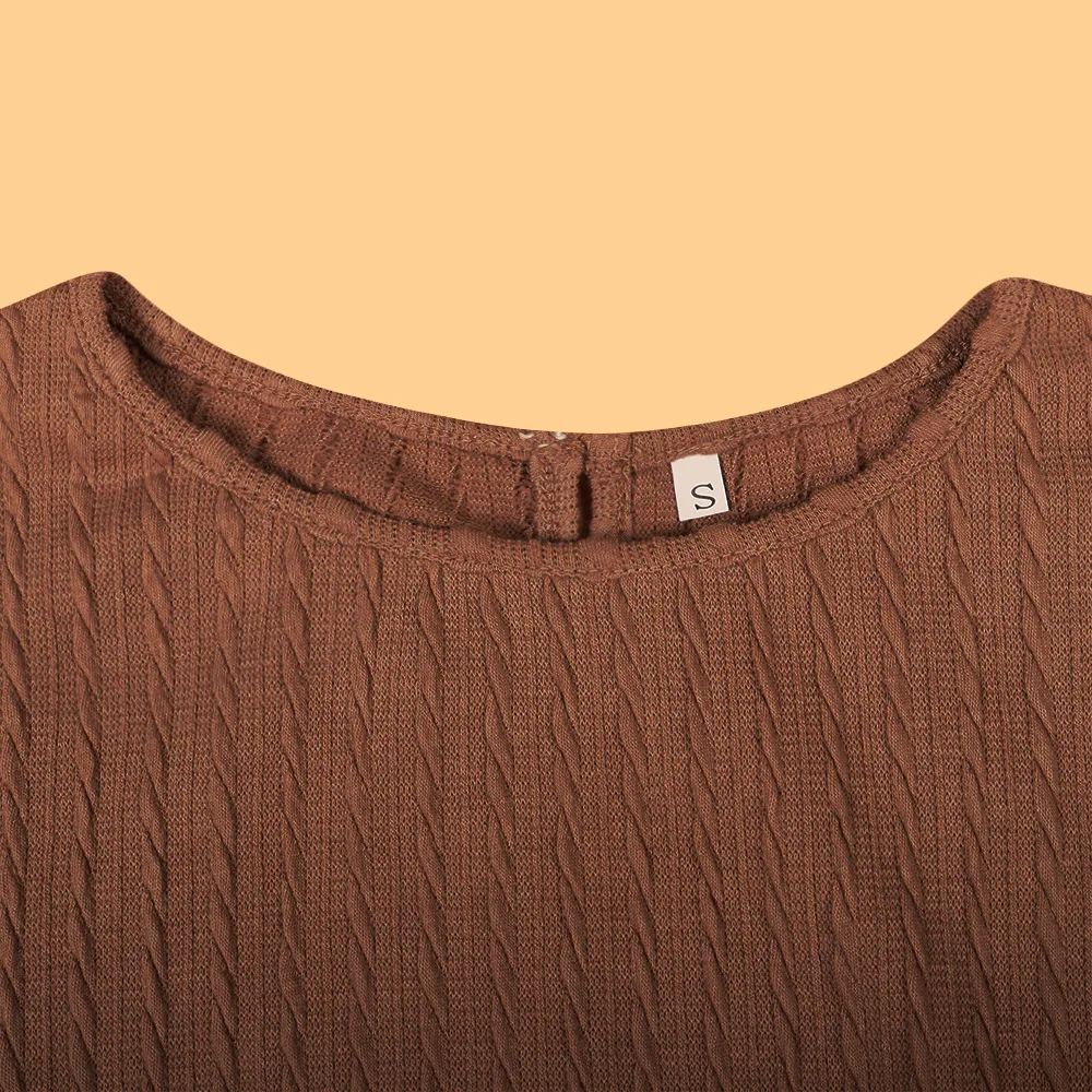 Autumn And Winter New Casual Knitted Dress European Ladies Fashion Belt Long Sleeve Twist-Knot Ruffles Ankle-Length Dress display picture 7