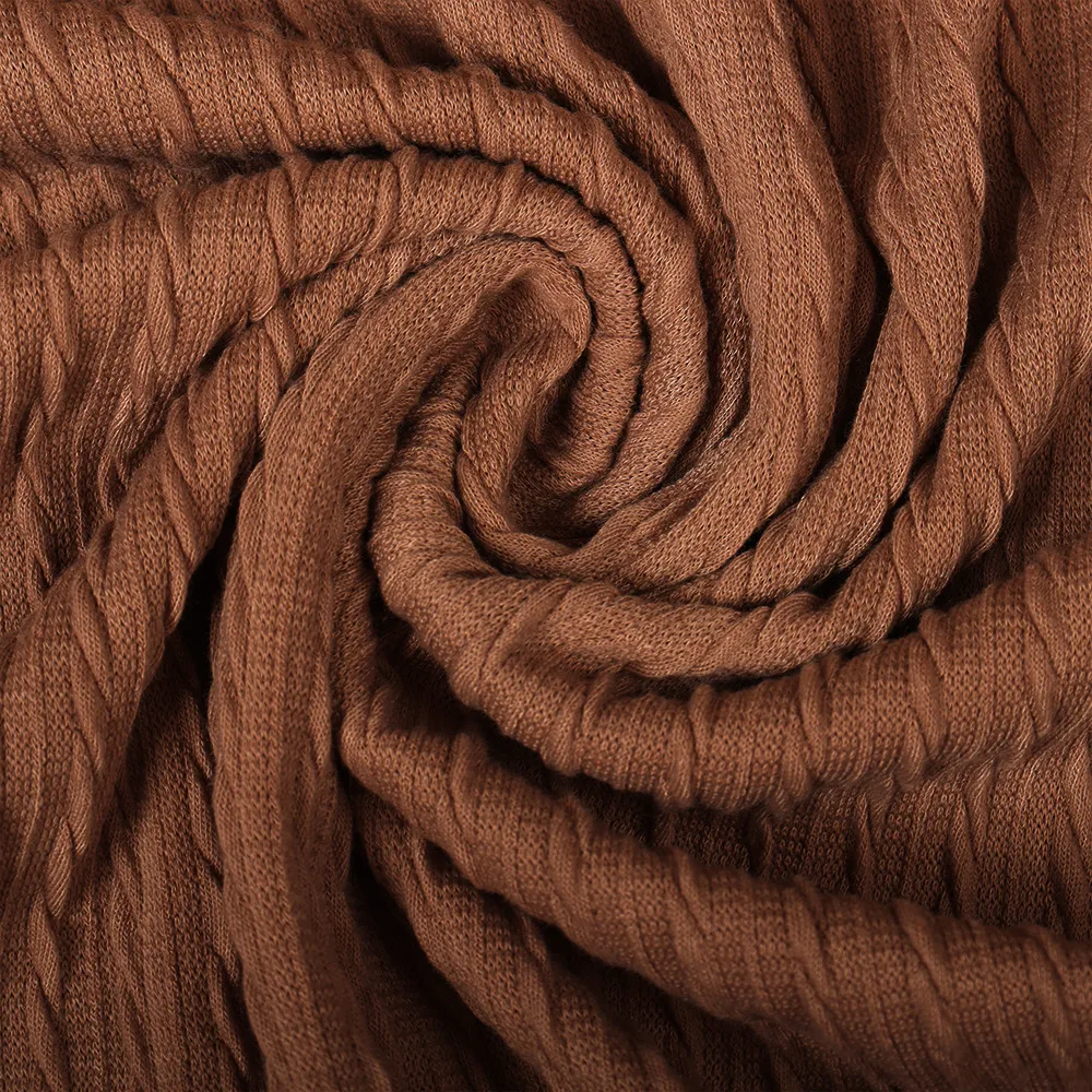 Autumn And Winter New Casual Knitted Dress European Ladies Fashion Belt Long Sleeve Twist-Knot Ruffles Ankle-Length Dress display picture 11