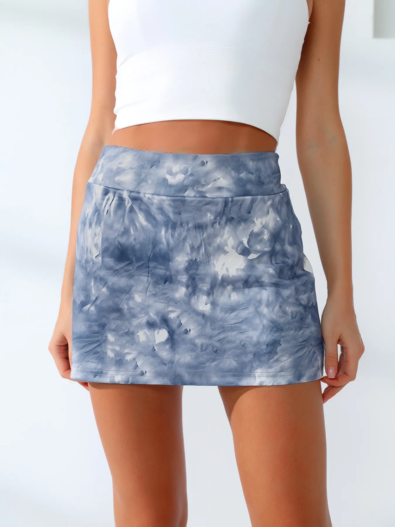 High Waist Workout Sports Short Skirt Quick-Drying Tennis Skirt Women's Summer Yoga Shorts Anti-Exposure Running Skirt display picture 4