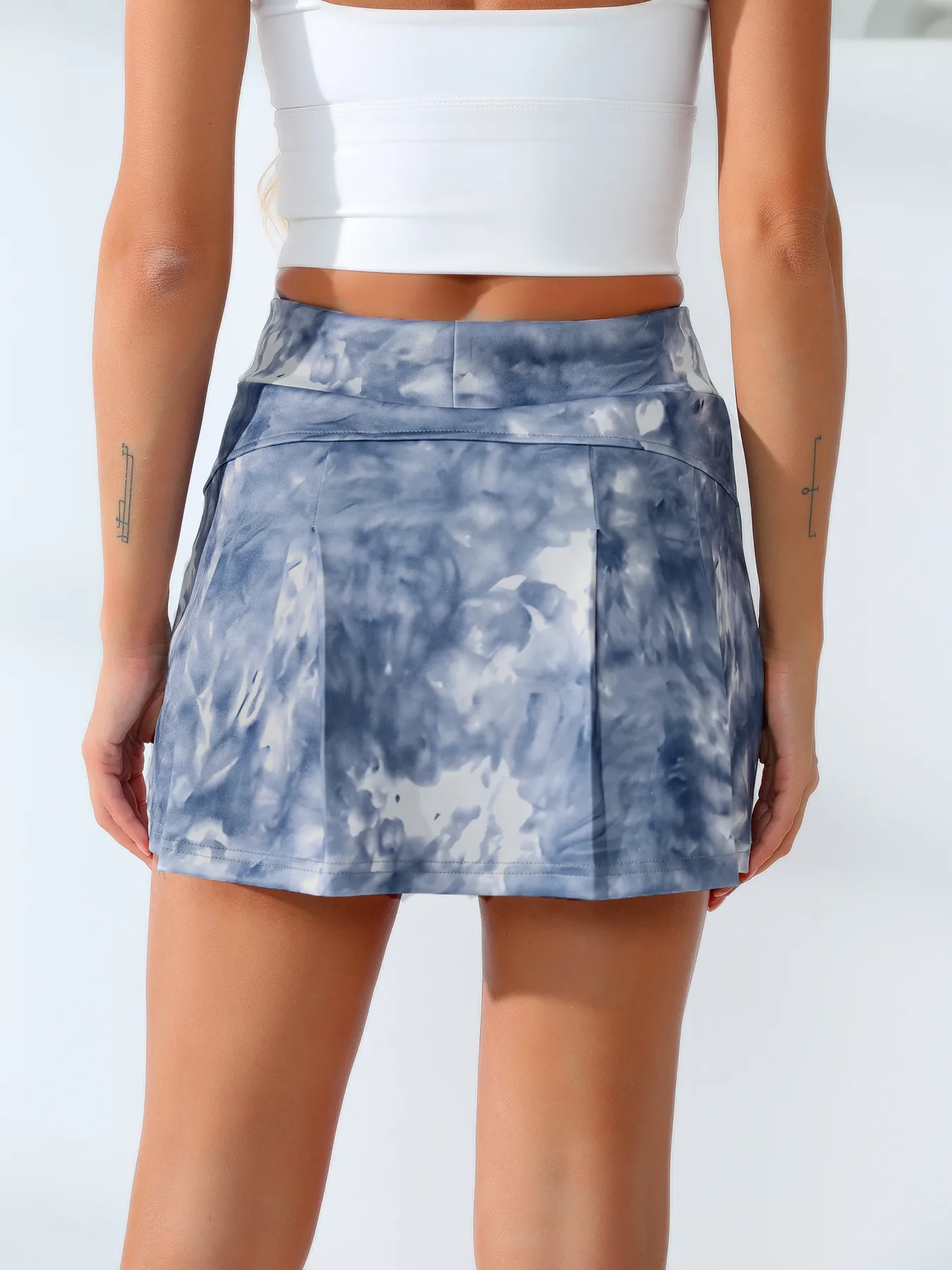 High Waist Workout Sports Short Skirt Quick-Drying Tennis Skirt Women's Summer Yoga Shorts Anti-Exposure Running Skirt display picture 7