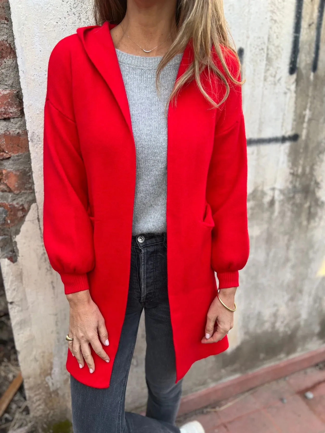 Casual Wool Jacket Coat Ladies Belt Pocket Hooded Solid Color Autumn And Winter Long Sleeve Loose Commuter Style Fashion display picture 5