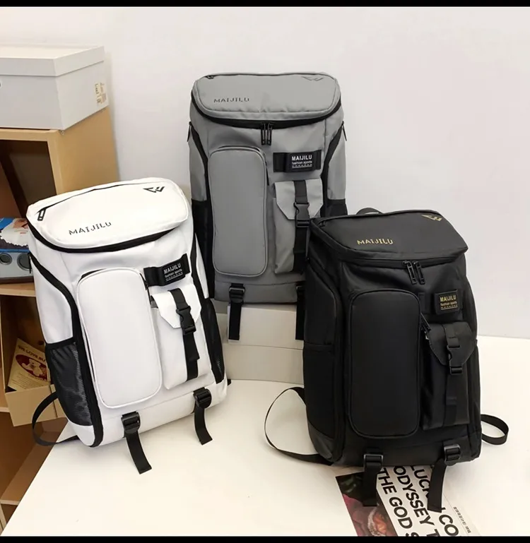 Men's New Large Capacity Waterproof Travel Backpack Stylish And Versatile Computer Bag Casual Oxford Cloth Street Style display picture 4