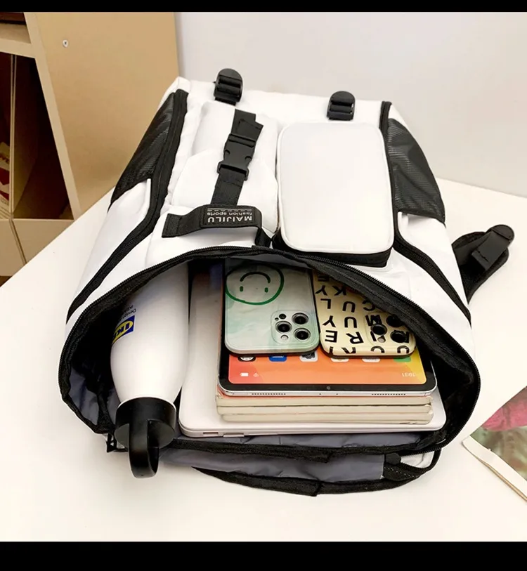 Men's New Large Capacity Waterproof Travel Backpack Stylish And Versatile Computer Bag Casual Oxford Cloth Street Style display picture 14