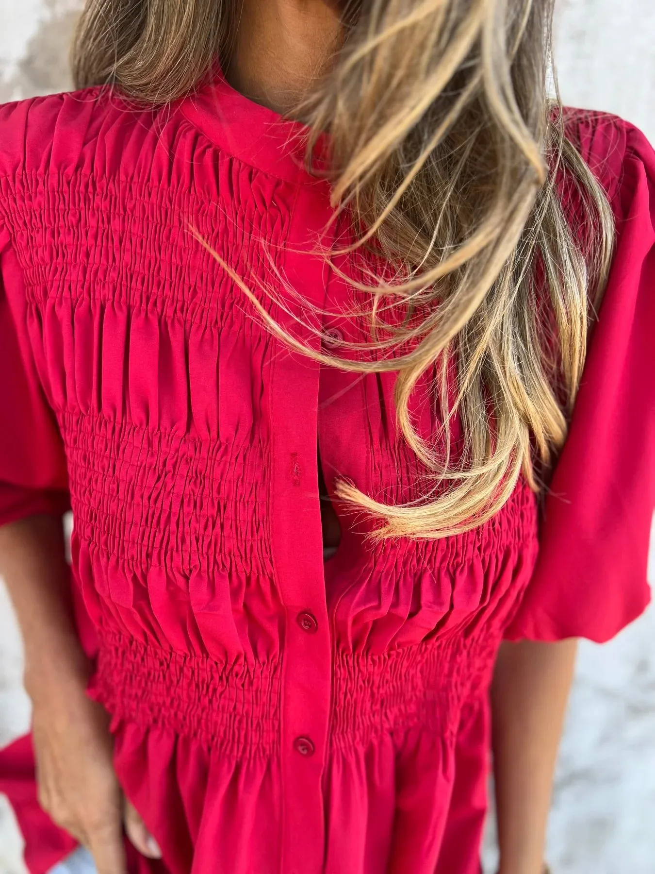 Casual Fashion Short Sleeve Round Neck Button Solid Color Shirt Women's T-shirt Comfortable Breathable Elastic Waist Design display picture 18