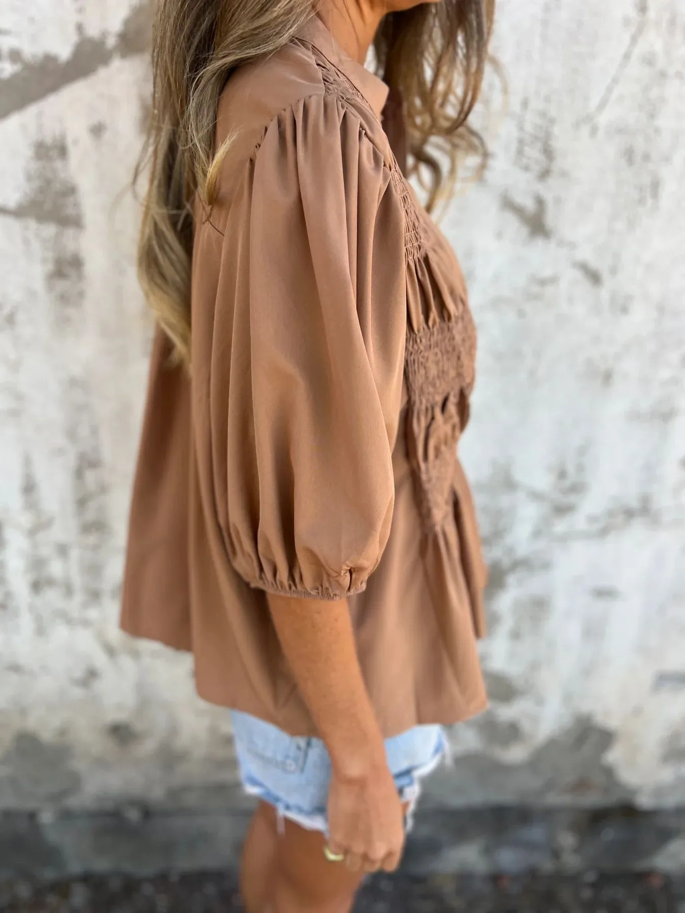 Casual Fashion Short Sleeve Round Neck Button Solid Color Shirt Women's T-shirt Comfortable Breathable Elastic Waist Design display picture 25