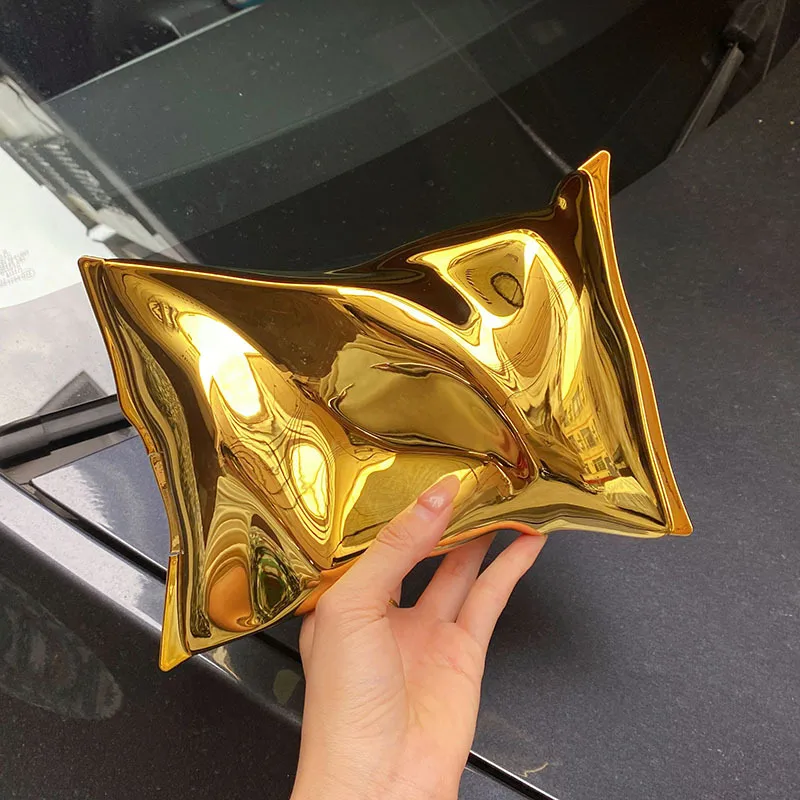 Fashionable Asymmetric Folding Women's Shoulder Bag Creative Candy Color Multifunctional Messenger Bag High Quality Polyester Material display picture 3