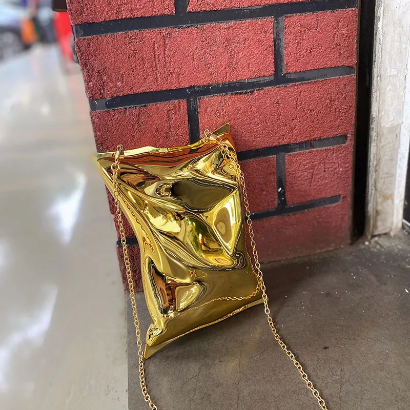 Fashionable Asymmetric Folding Women's Shoulder Bag Creative Candy Color Multifunctional Messenger Bag High Quality Polyester Material display picture 7