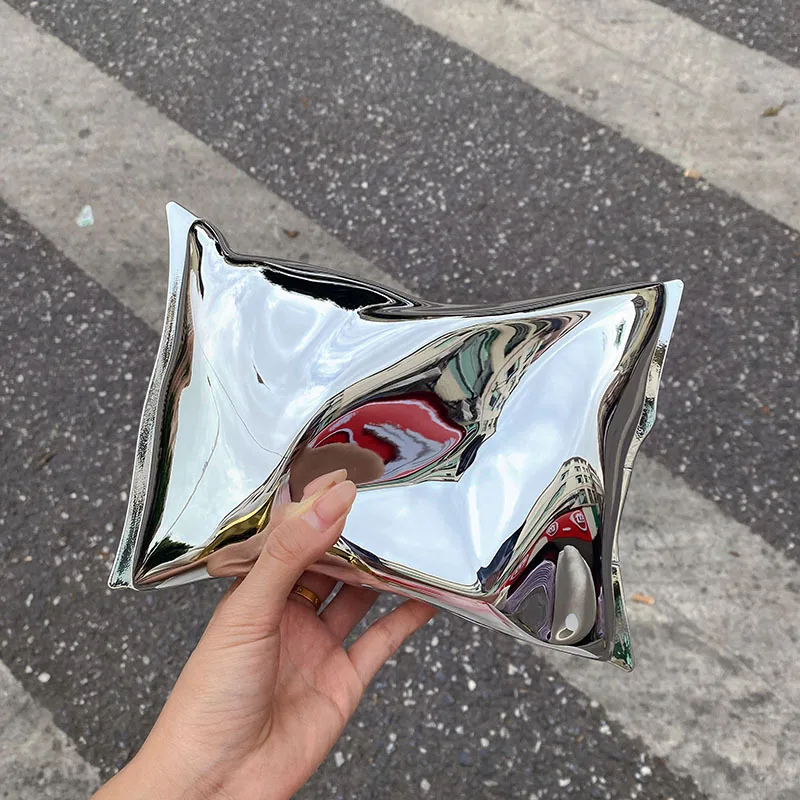 Fashionable Asymmetric Folding Women's Shoulder Bag Creative Candy Color Multifunctional Messenger Bag High Quality Polyester Material display picture 13