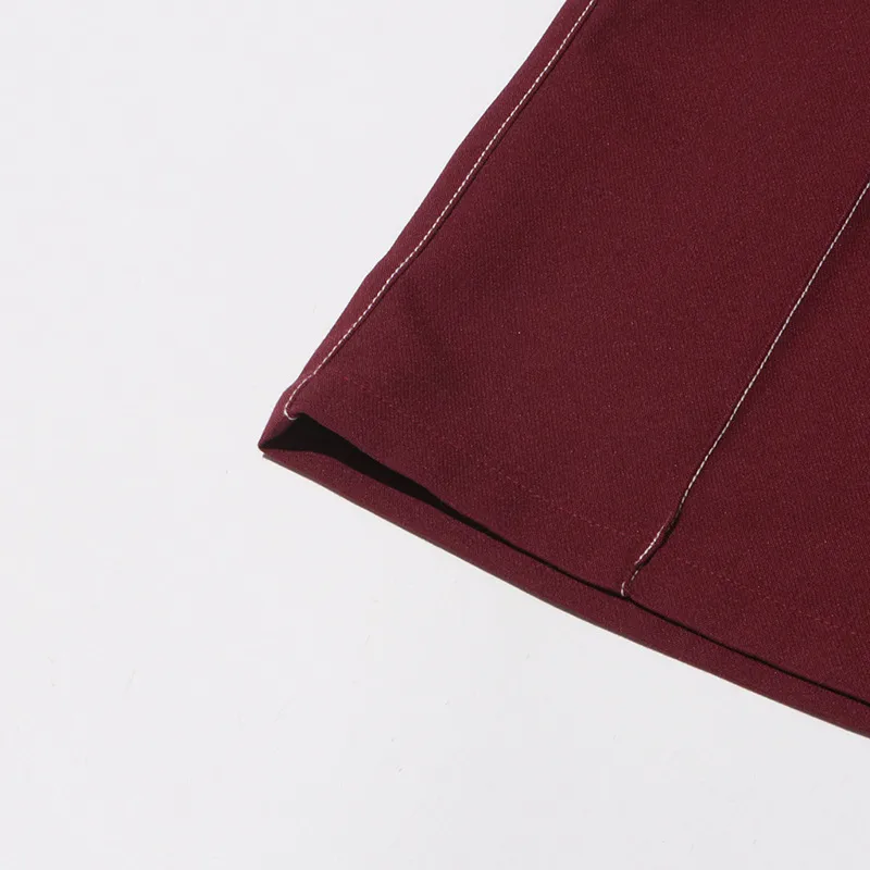 Elegant Angora Red Two-Piece Set High Waist Belted Pants Asymmetric Hem Long Sleeve Fashion Casual Women's Suit display picture 21
