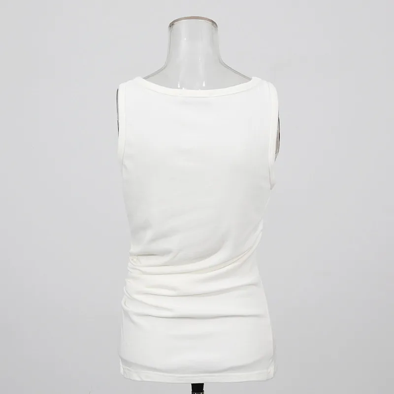 Ladies Knitted Vest Top Round Neck Sleeveless Fashion Patchwork Solid Color Overhead Summer New Casual Basic Design display picture 7