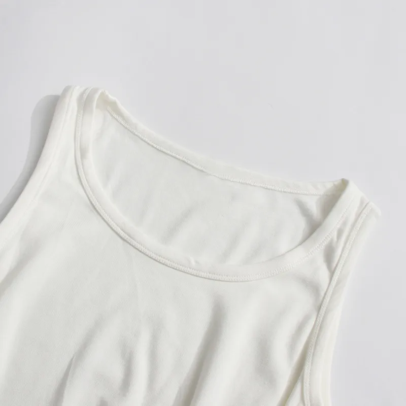 Ladies Knitted Vest Top Round Neck Sleeveless Fashion Patchwork Solid Color Overhead Summer New Casual Basic Design display picture 11