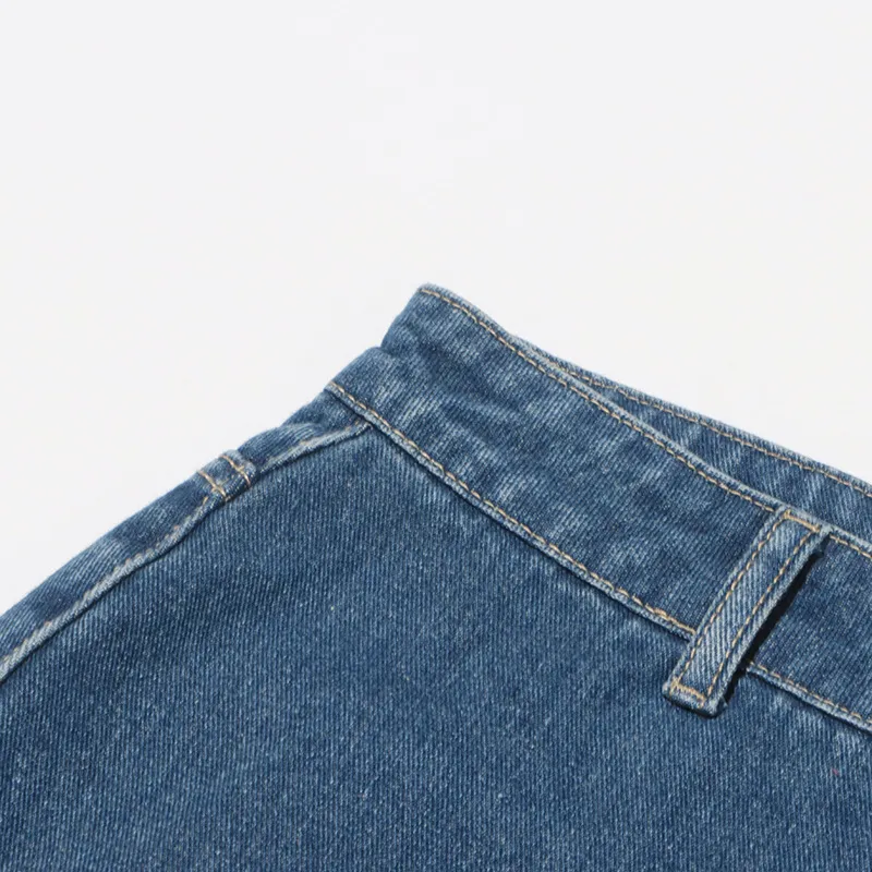 Fashionable High-Waist Hollow Heart-Shaped Women's Jeans Trendy Hollow Out Straight Leg Long Pants Comfortable Stretch Denim display picture 6