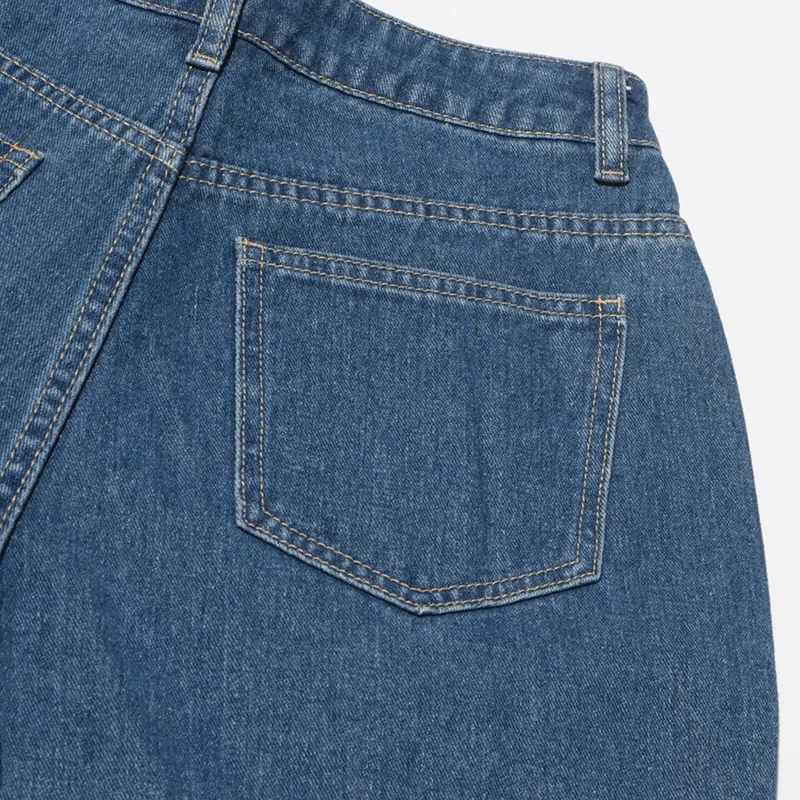 Fashionable High-Waist Hollow Heart-Shaped Women's Jeans Trendy Hollow Out Straight Leg Long Pants Comfortable Stretch Denim display picture 14